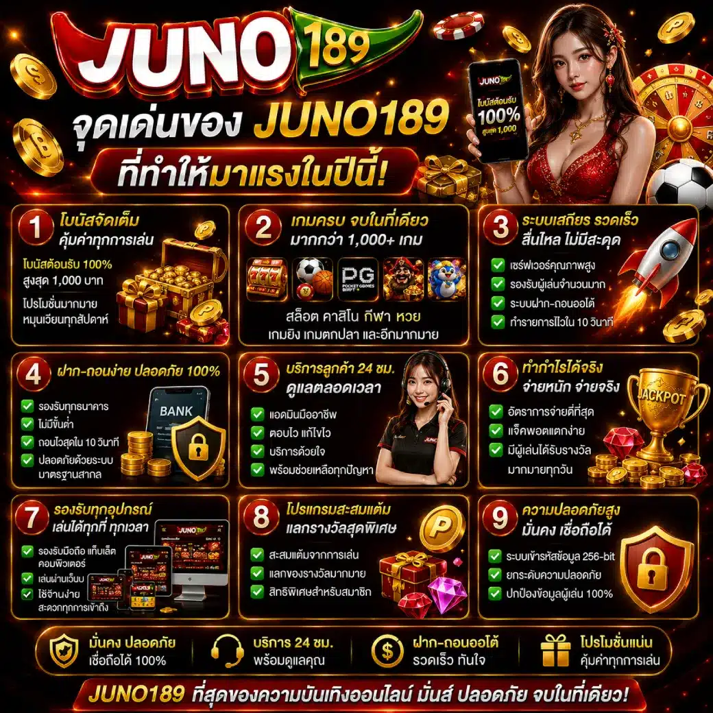 จุดเด่นของ Juno189 ที่ทำให้มาแรงในปีนี้